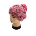 Роскошная Vintage Hand Knit Beret Hat с POM POM